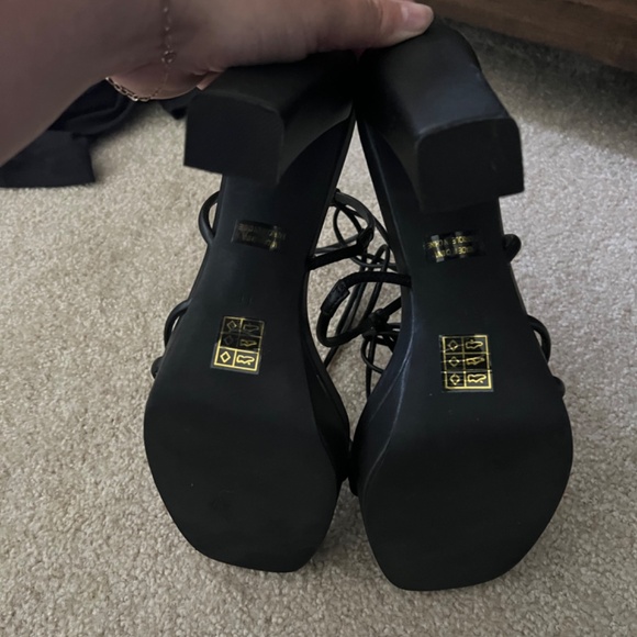 Jeffery Campbell Presecco Sandal in Black Patent Leather - Picture 4 of 4